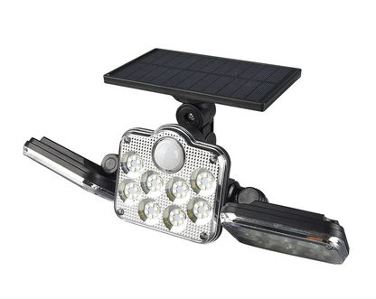 Lampe Solaire Extérieure 3 Têtes avec Détecteur