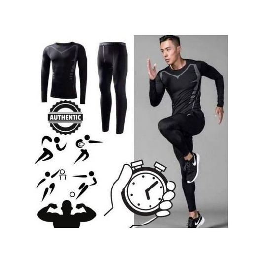 Ensemble de compression complet à manches longues pour homme