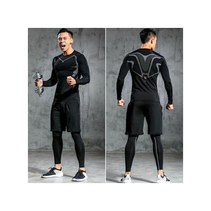Ensemble de compression complet à manches longues pour homme