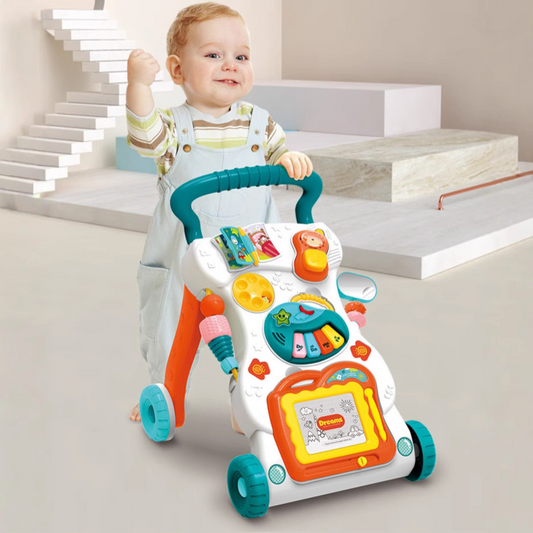 Trotteur d'activités multifonctionnel Déambulateur polyvalent 3 en 1