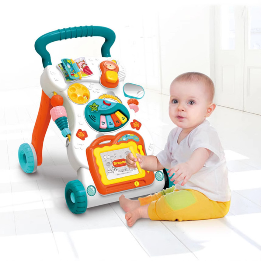 Trotteur d'activités multifonctionnel Déambulateur polyvalent 3 en 1