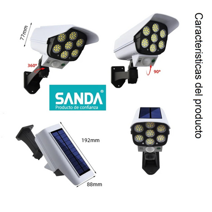 Lampe caméra à capteur solaire