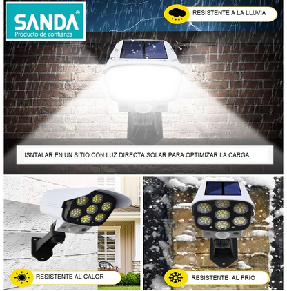 Lampe caméra à capteur solaire