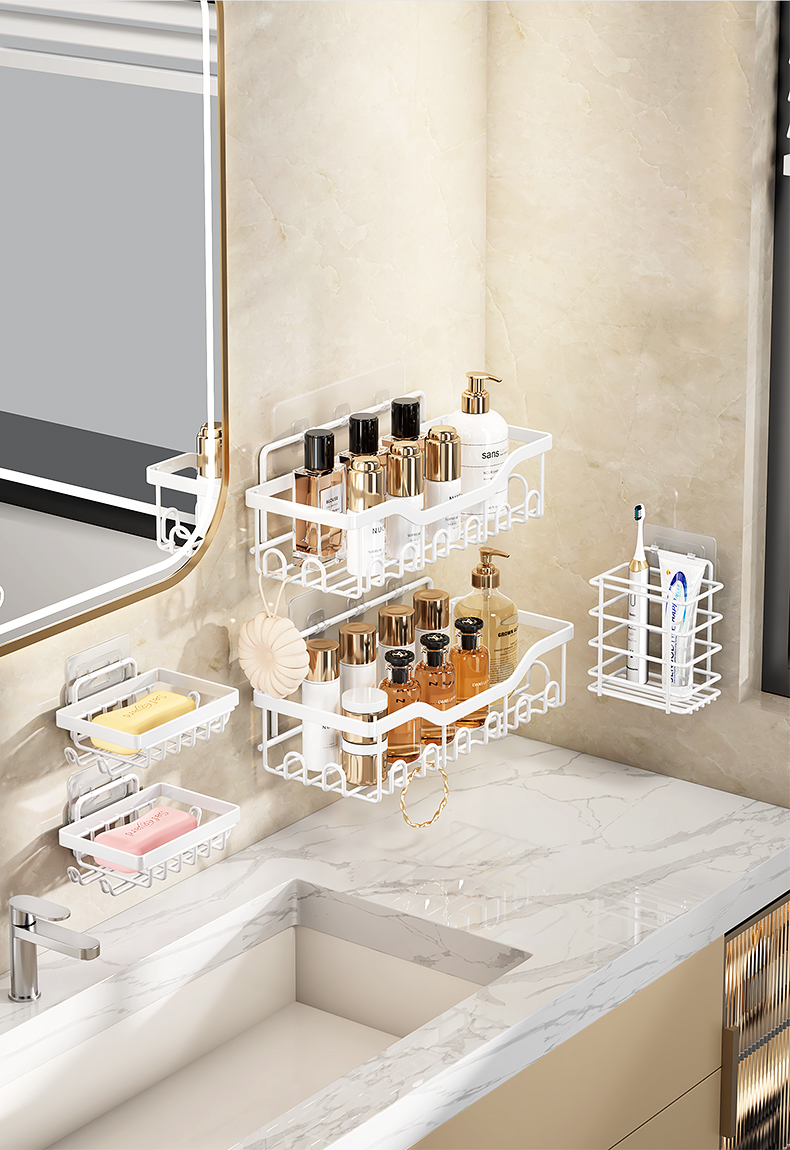 Ensemble d'étagères de rangement de salle de bain, 5 pièces de Rangement