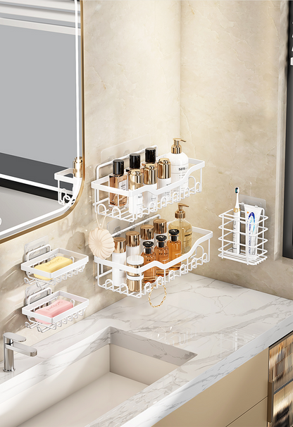 Ensemble d'étagères de rangement de salle de bain, 5 pièces de Rangement